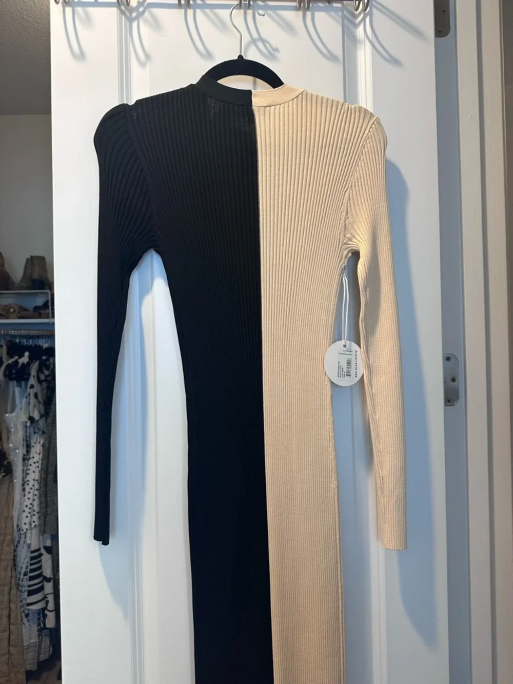 Staud Shoko Two-Tone Sweater Dress - Picture 4 of 10